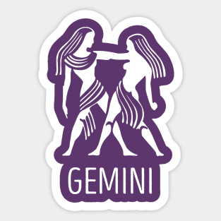 Astrological Zodiac Tee Shirts - Gemini the Twins Sticker